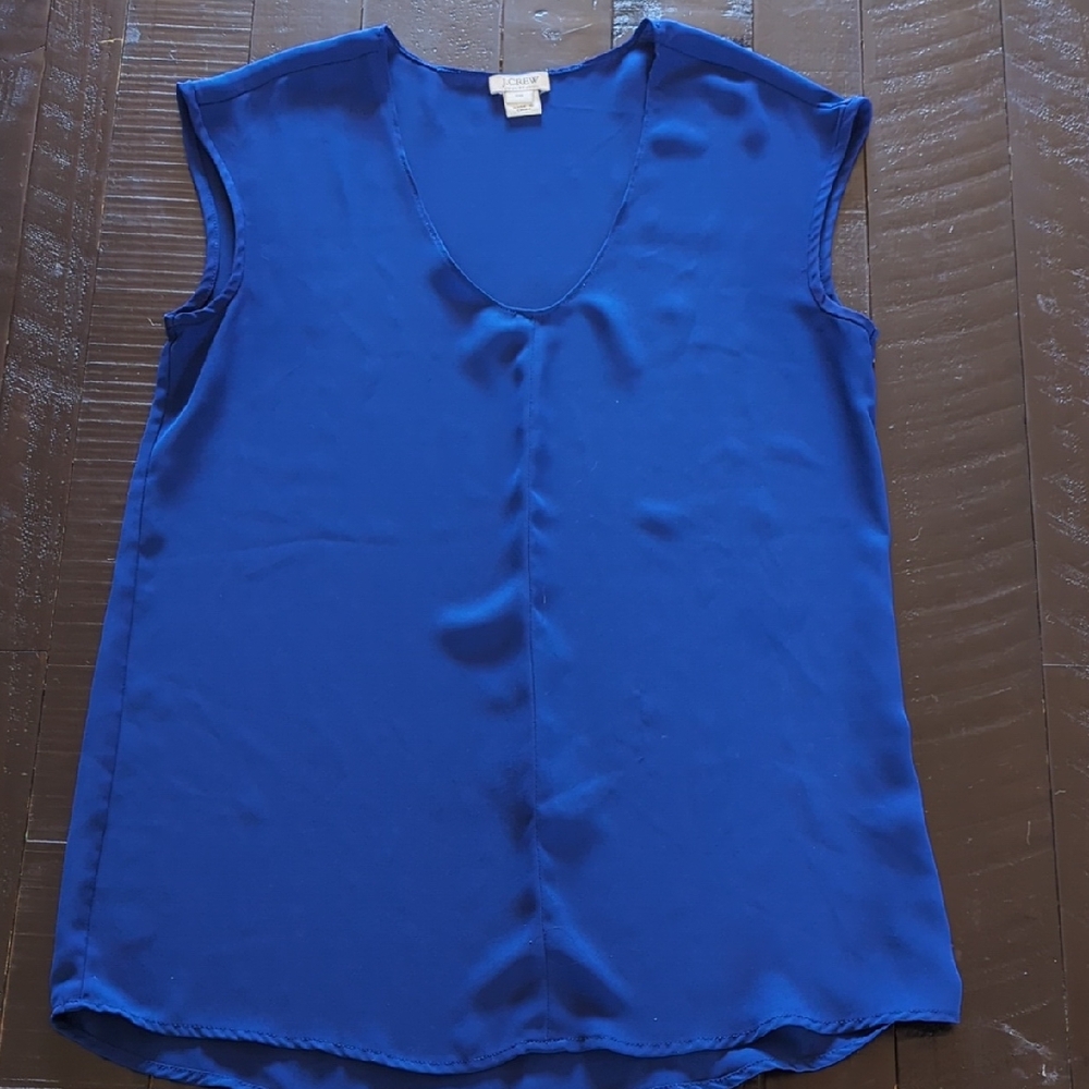 J. Crew Blue Sleeveless Blouse